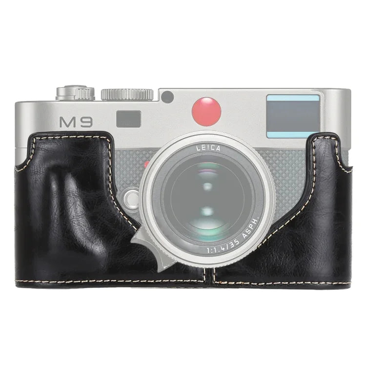 1/4-Zoll-Gewinde, PU-Leder-Kameratasche (Halbtasche) für Leica M9, ​​passend für Leica M9