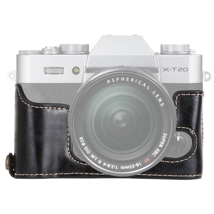 Halbtasche aus PU-Leder mit 1/4-Zoll-Gewinde für FUJIFILM X-T10 / X-T20, für FUJIFILM XT10, für FUJIFILM XT10