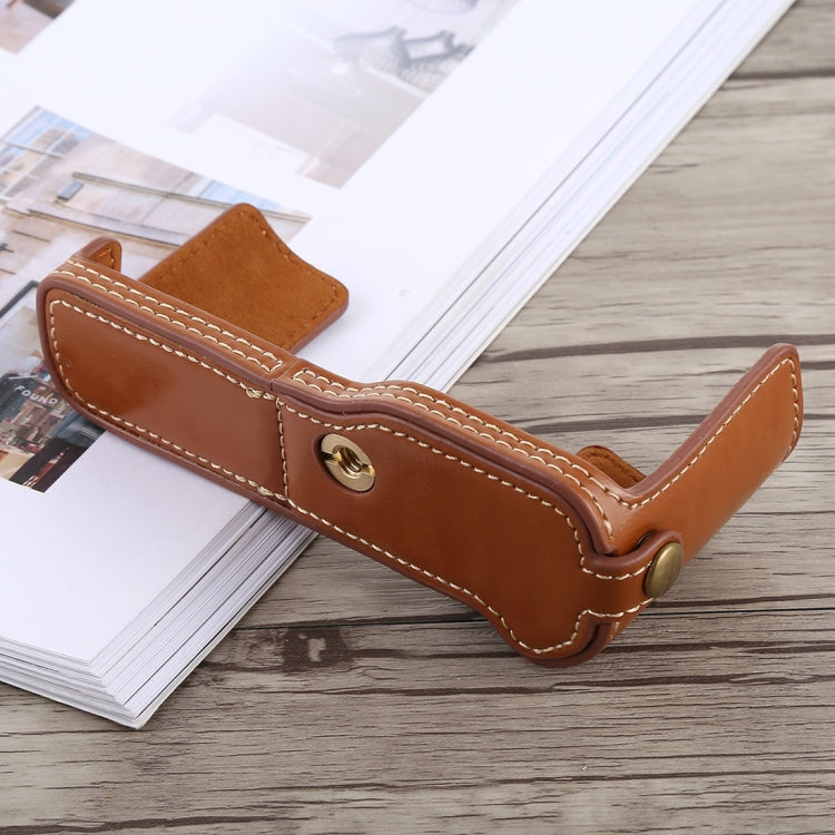 Halbtasche aus PU-Leder mit 1/4-Zoll-Gewinde für FUJIFILM X-T10 / X-T20, für FUJIFILM XT10, für FUJIFILM XT10