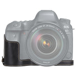 Halbtasche aus PU-Leder mit 1/4-Zoll-Gewinde für Canon EOS 6D / 6D Mark II und Canon 6D2