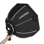TRIOPO KS55 55cm Speedlite Blitzgerät Achteckiger Parabol-Softbox-Diffusor mit Halterung und Griff, KS55