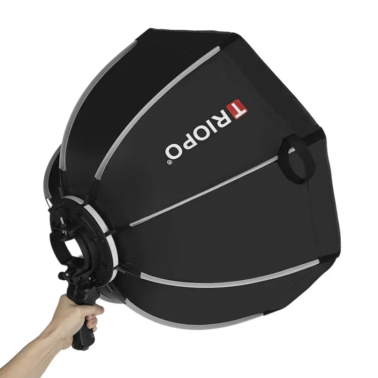 TRIOPO KS55 55cm Speedlite Blitzgerät Achteckiger Parabol-Softbox-Diffusor mit Halterung und Griff, KS55