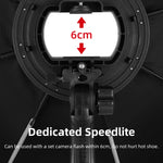 TRIOPO KS55 55cm Speedlite Blitzgerät Achteckiger Parabol-Softbox-Diffusor mit Halterung und Griff, KS55