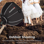 TRIOPO KS55 55cm Speedlite Blitzgerät Achteckiger Parabol-Softbox-Diffusor mit Halterung und Griff, KS55