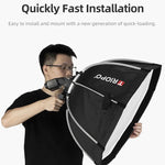 TRIOPO KS55 55cm Speedlite Blitzgerät Achteckiger Parabol-Softbox-Diffusor mit Halterung und Griff, KS55