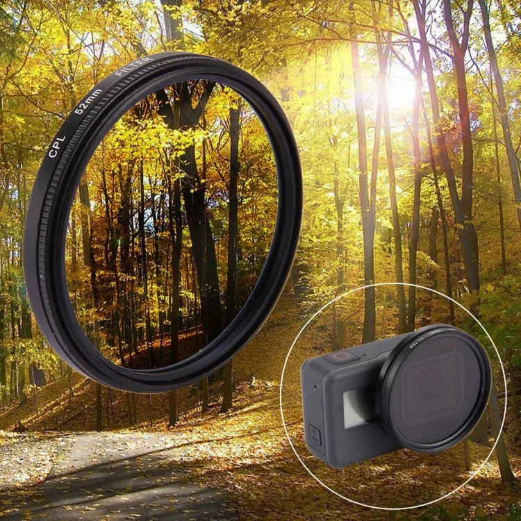 52-mm-3-in-1-Rundfilter mit CPL-Objektivdeckel für GoPro HERO7 Black/6/5, 52-mm-CPL-Objektiv