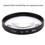 58-mm-2-in-1-10-fach-Nahaufnahmefilter für GoPro HERO7 Black/6/5, 58-mm-Nahaufnahme