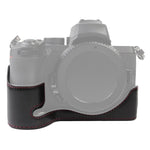 1/4 inch Thread PU Leather Camera Half Case Base for Nikon Z50, For Nikon Z50