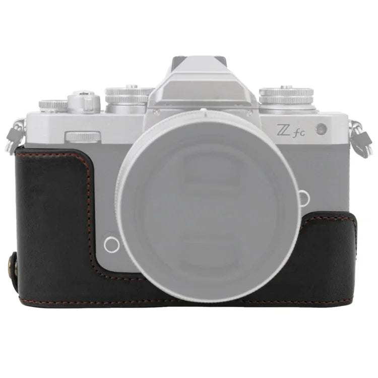 Halbtasche aus PU-Leder mit 1/4-Zoll-Gewinde für Nikon Z fc, passend für Nikon Z fc