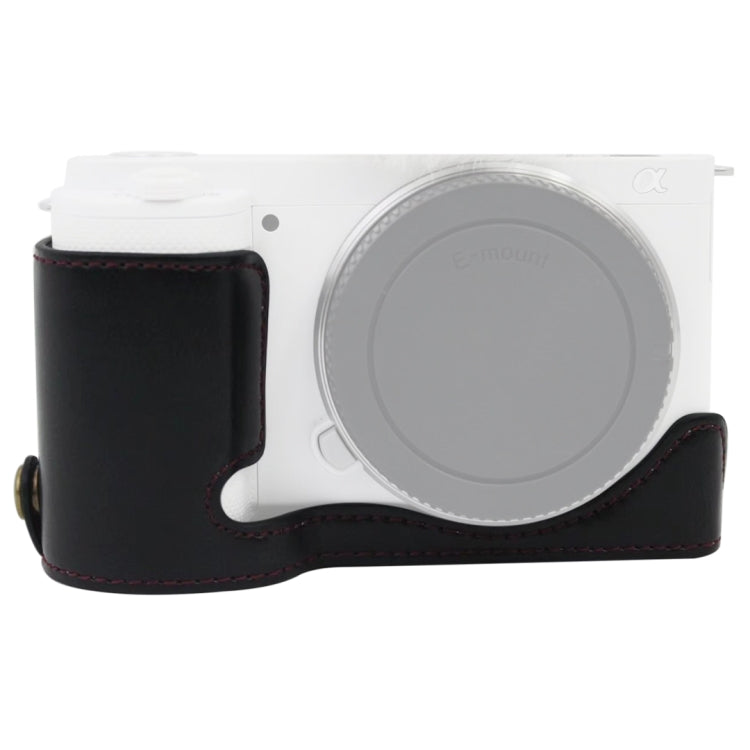 Halbtasche aus PU-Leder mit 1/4-Zoll-Gewinde für Sony ZV-E10 / ZV-E10L, passend für Sony ZV-E10