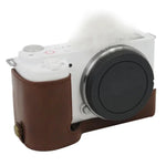 Halbtasche aus PU-Leder mit 1/4-Zoll-Gewinde für Sony ZV-E10 / ZV-E10L, passend für Sony ZV-E10