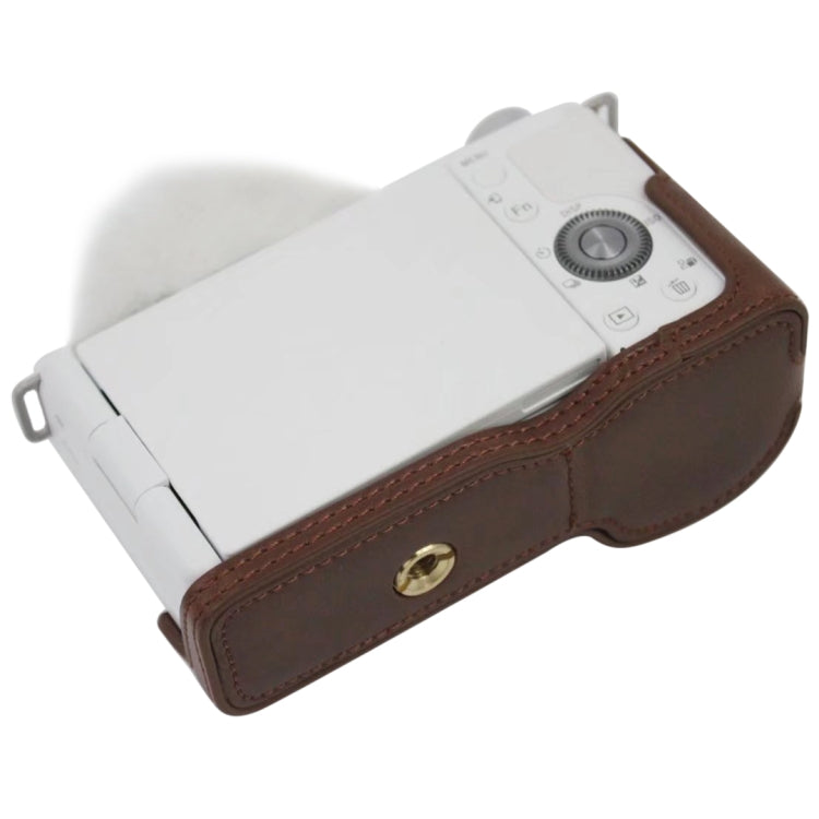 Halbtasche aus PU-Leder mit 1/4-Zoll-Gewinde für Sony ZV-E10 / ZV-E10L, passend für Sony ZV-E10