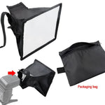 Tragbare, faltbare Softbox für Blitzgeräte, ohne Blitzhalterung, Größe: 15 x 17 cm (Schwarz + Weiß), 15 x 17 cm Rechteck