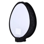 30 cm Universal-Rund-Falt-Softbox für Blitzgeräte, ohne Blitzlichthalter (Schwarz + Weiß), 30 cm rund
