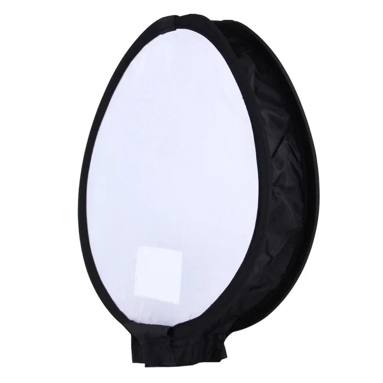30 cm Universal-Rund-Falt-Softbox für Blitzgeräte, ohne Blitzlichthalter (Schwarz + Weiß), 30 cm rund