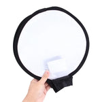 30 cm Universal-Rund-Falt-Softbox für Blitzgeräte, ohne Blitzlichthalter (Schwarz + Weiß), 30 cm rund