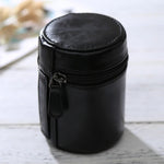 Kleines Objektivetui mit Reißverschluss aus PU-Leder für DSLR-Kameraobjektive, Größe: 11 x 8 x 8 cm, 11 x 8 cm (Braun), 11 x 8 cm (Kaffee), 11 x 8 cm (Schwarz)