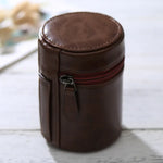 Kleines Objektivetui mit Reißverschluss aus PU-Leder für DSLR-Kameraobjektive, Größe: 11 x 8 x 8 cm, 11 x 8 cm (Braun), 11 x 8 cm (Kaffee), 11 x 8 cm (Schwarz)