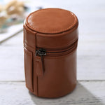 Kleines Objektivetui mit Reißverschluss aus PU-Leder für DSLR-Kameraobjektive, Größe: 11 x 8 x 8 cm, 11 x 8 cm (Braun), 11 x 8 cm (Kaffee), 11 x 8 cm (Schwarz)
