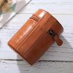 Kleines Objektivetui mit Reißverschluss aus PU-Leder für DSLR-Kameraobjektive, Größe: 11 x 8 x 8 cm, 11 x 8 cm (Braun), 11 x 8 cm (Kaffee), 11 x 8 cm (Schwarz)
