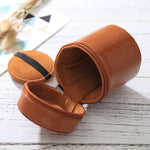 Kleines Objektivetui mit Reißverschluss aus PU-Leder für DSLR-Kameraobjektive, Größe: 11 x 8 x 8 cm, 11 x 8 cm (Braun), 11 x 8 cm (Kaffee), 11 x 8 cm (Schwarz)