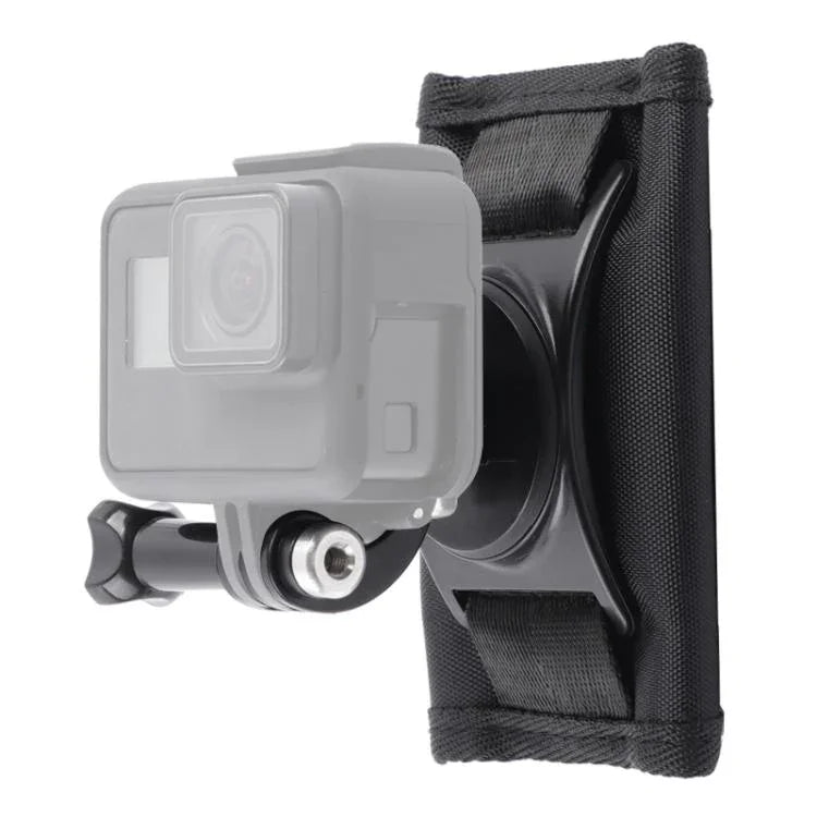 Rucksackhalterung mit Klettverschluss und Schraube für GoPro, Insta360, DJI und andere Action-Kameras