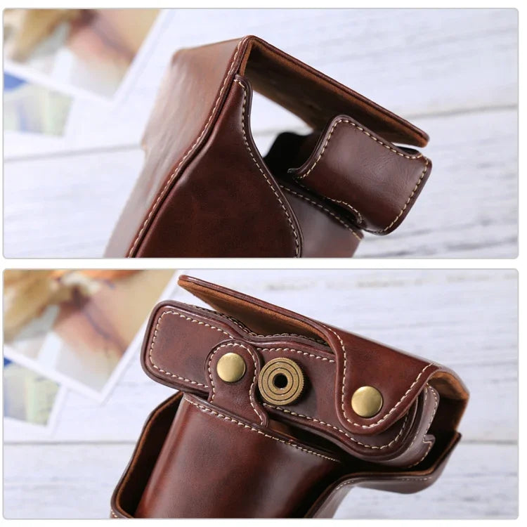Full Body Camera PU Leather Case Bag with Strap for FUJIFILM X-A3 / X-A2/ X-M1 / X-A10 (16-50mm / 18-55mm / XF 35mm Lens), For FUJI X-A3