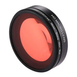 JSR 58mm 16x Makroobjektiv + roter Tauchfilter mit Objektivdeckel + Filterringadapter + Schnur + Reinigungstuch für GoPro HERO6/5 Tauchgehäuse, für HERO6/5