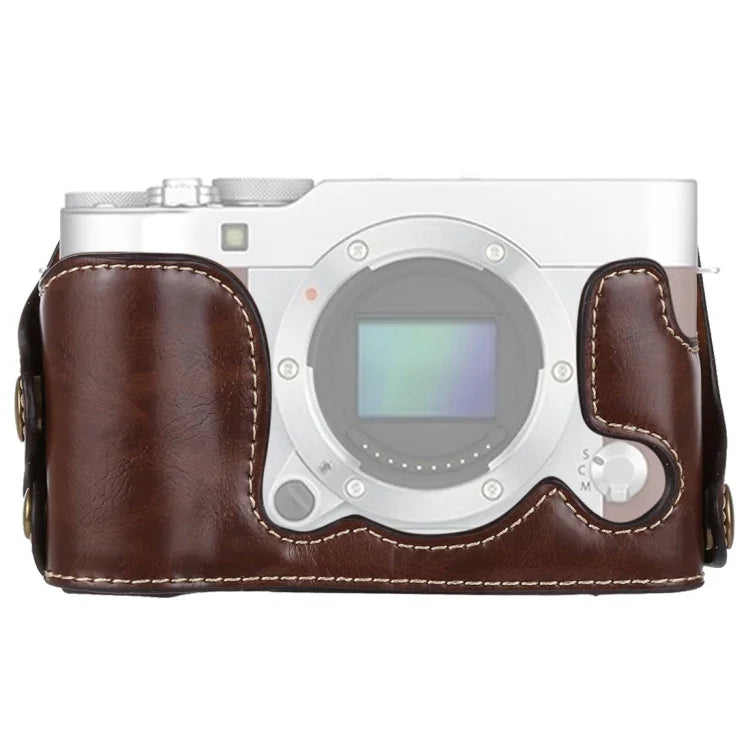 Halbtasche aus PU-Leder mit 1/4-Zoll-Gewinde für FUJIFILM X-A3 / X-A10, für FUJIFILM XA3