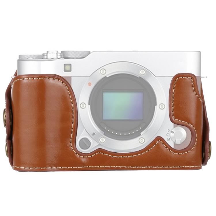 Halbtasche aus PU-Leder mit 1/4-Zoll-Gewinde für FUJIFILM X-A3 / X-A10, für FUJIFILM XA3
