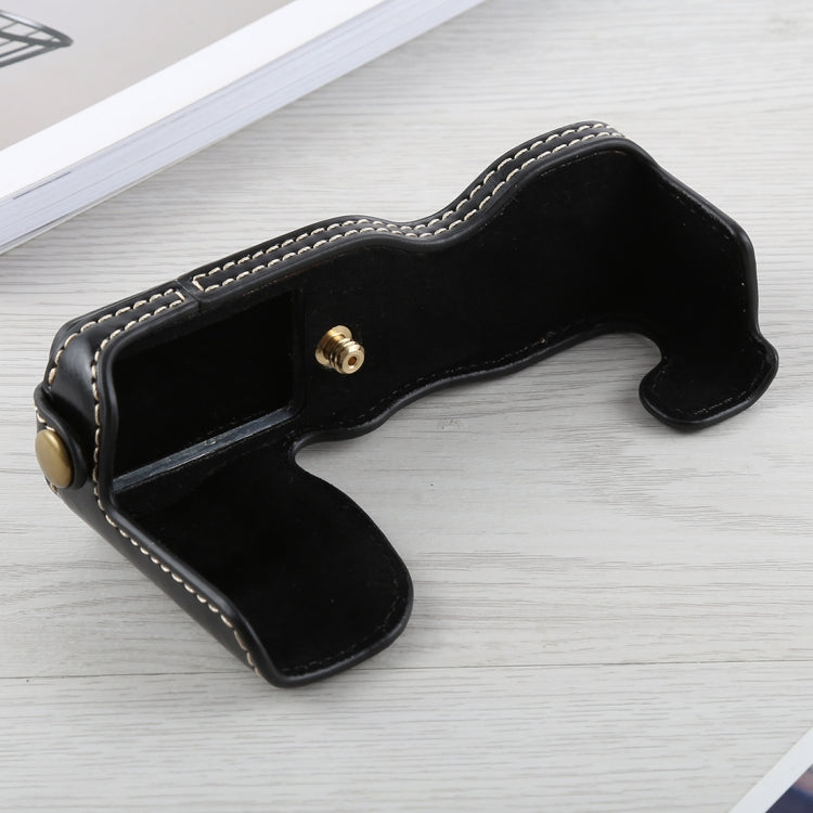 Halbtasche aus PU-Leder mit 1/4-Zoll-Gewinde für FUJIFILM X-A5 / X-A20, für FUJIFILM XA5