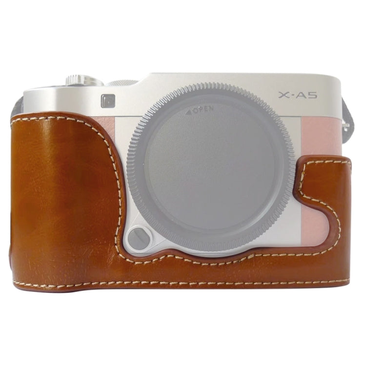 Halbtasche aus PU-Leder mit 1/4-Zoll-Gewinde für FUJIFILM X-A5 / X-A20, für FUJIFILM XA5
