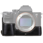 1/4-Zoll-Gewinde, PU-Leder-Kameratasche (Halbtasche) für Sony ILCE-A9 / A9 / A7RIII, für Sony A9