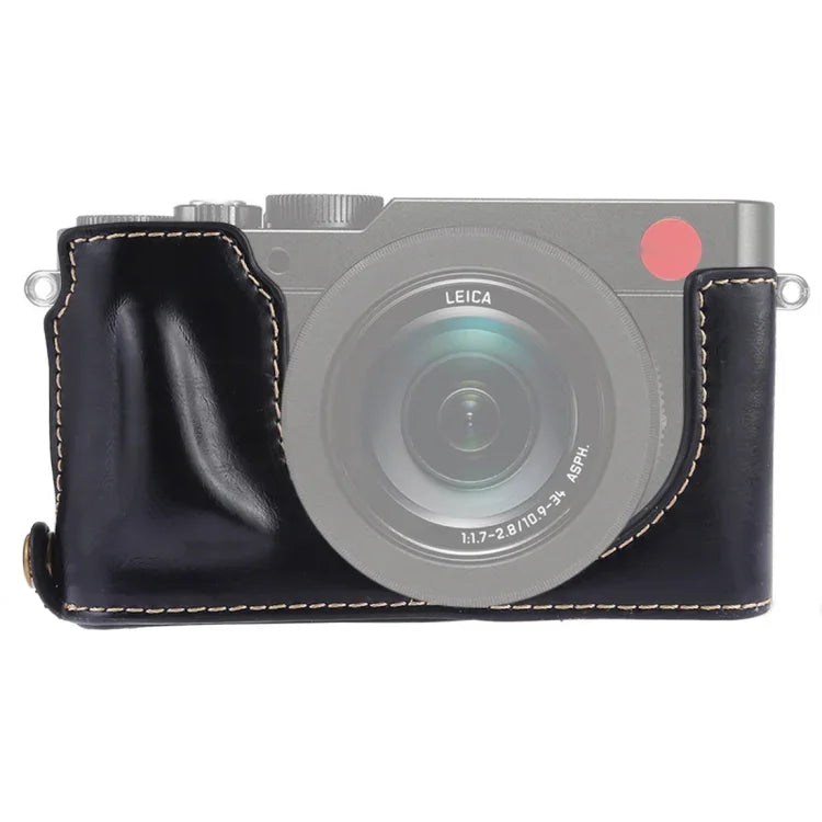 1/4-Zoll-Gewinde, PU-Leder-Kameratasche (Halbtasche) für Leica DLUX TYP 109, Leica D109, Leica D901