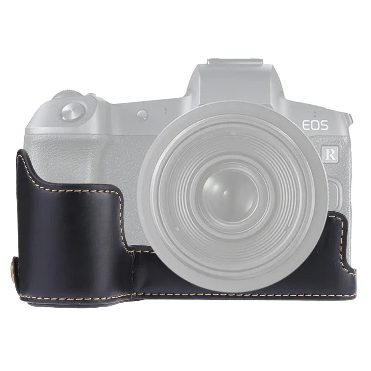 1/4-Zoll-Gewinde, PU-Leder-Kameratasche (Halbtasche) für Canon EOS R, für Canon R
