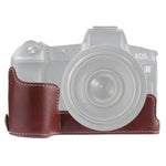 1/4-Zoll-Gewinde, PU-Leder-Kameratasche (Halbtasche) für Canon EOS R, für Canon R