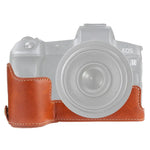 1/4-Zoll-Gewinde, PU-Leder-Kameratasche (Halbtasche) für Canon EOS R, für Canon R