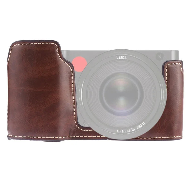 Halbtasche aus PU-Leder mit 1/4-Zoll-Gewinde für Leica TL (Typ 701) und Leica T701