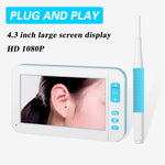 C01 4,3 Zoll Bildschirm Display HD1080P Visueller Ohrenschmalz-Endoskop mit 6 LEDs, Durchmesser: 3,9 mm, C01 3,9 mm