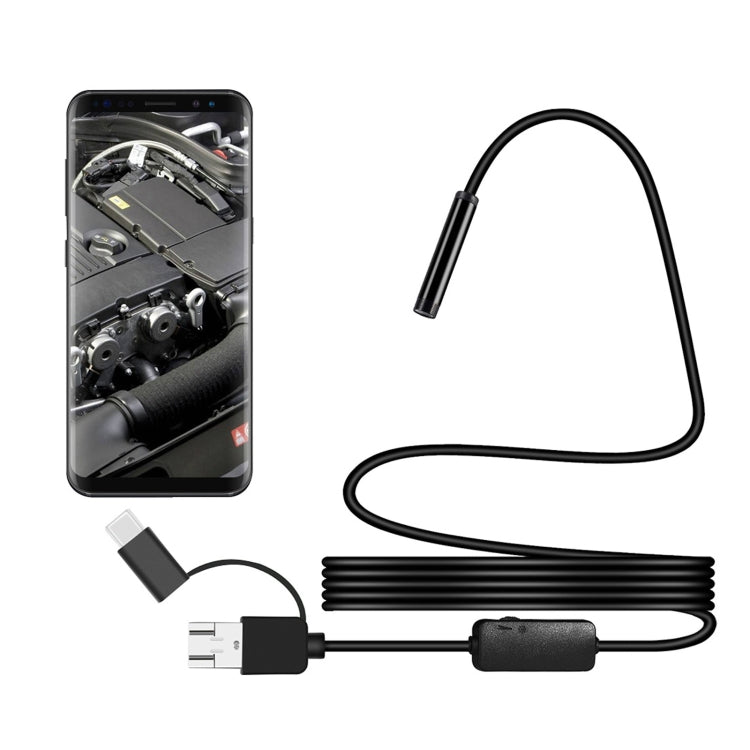 Y101 8 mm Spiralkopf 3-in-1 wasserdichte digitale Endoskop-Inspektionskamera, Länge: 2 m starres Kabel, Länge: 2 m starres Kabel