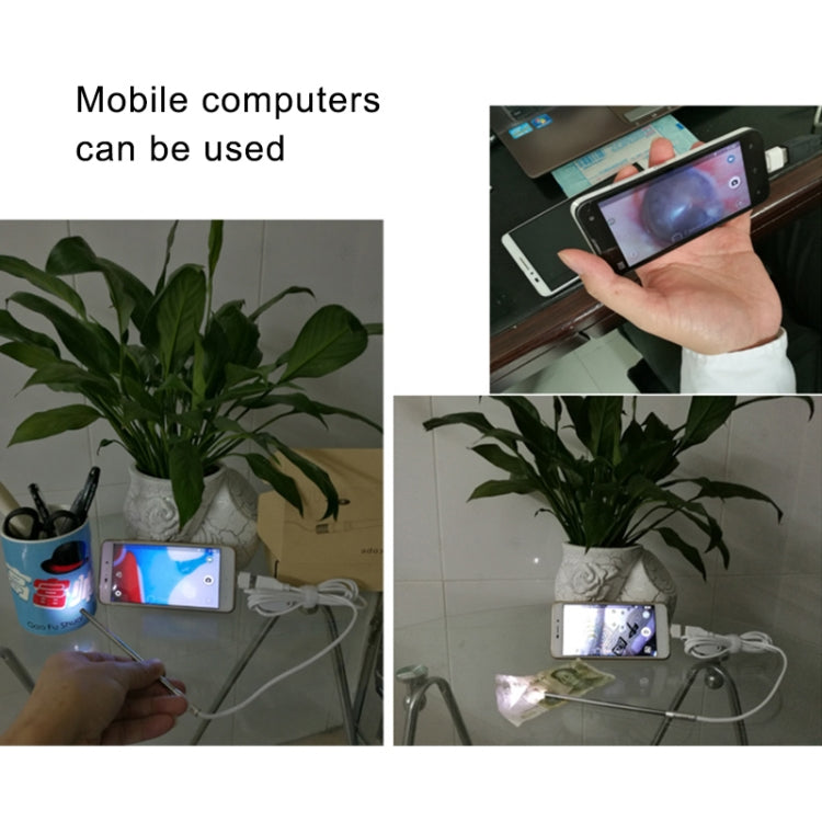 0,3-Millionen-USB-Digitalmikroskop mit 6 LEDs, Linsendurchmesser: 4,9 mm