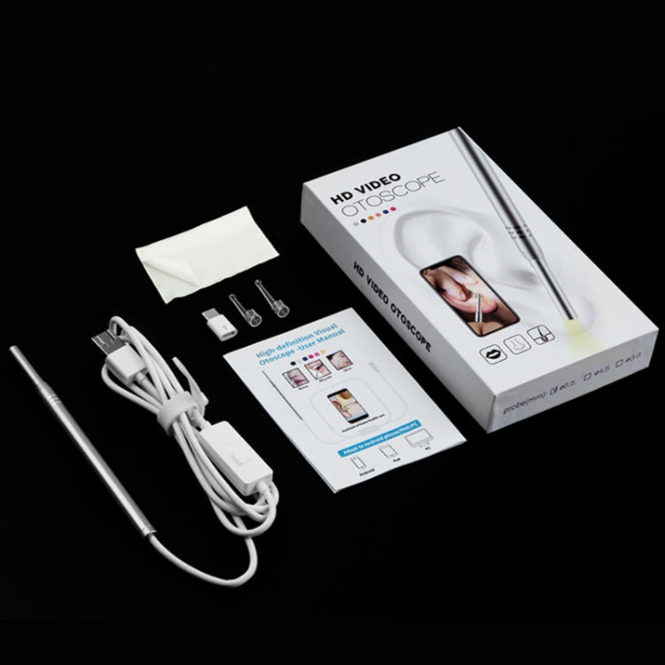 1MP HD Visuelles Ohr-Nasen-Zahn-Endoskop Boreskop mit 6 LEDs, Linsendurchmesser: 4,3mm