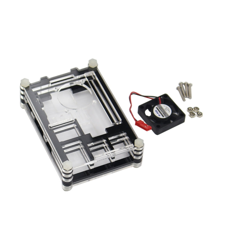 9-lagiges Acrylgehäuse mit Lüfter für Raspberry Pi 3