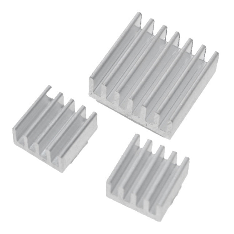 3-in-1 Kühlkörper Aluminium Wärmeleitpads für Raspberry Pi 3 / 2, Für Raspberry Pi 3 / 2