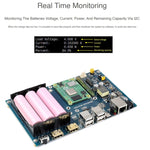 Waveshare PoE UPS Basisplatine für Raspberry Pi CM4, Gigabit Ethernet, Dual HDMI, Quad USB2.0, PoE UPS Basisplatine