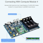 Waveshare PoE UPS Basisplatine für Raspberry Pi CM4, Gigabit Ethernet, Dual HDMI, Quad USB2.0, PoE UPS Basisplatine