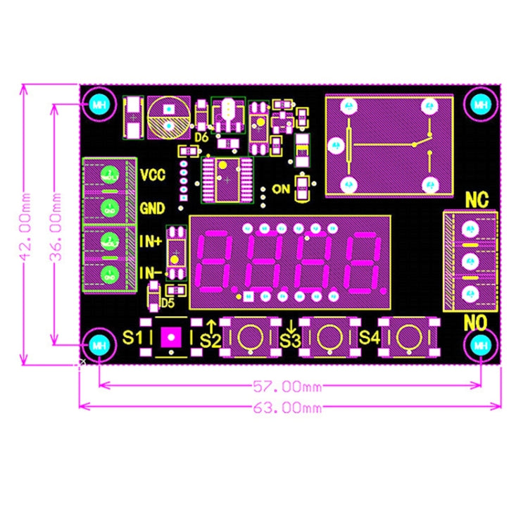 12V Zeitrelais-Modul Auslöser AUS / EIN Schaltzyklus-Zeitrelais-Platine, 12V