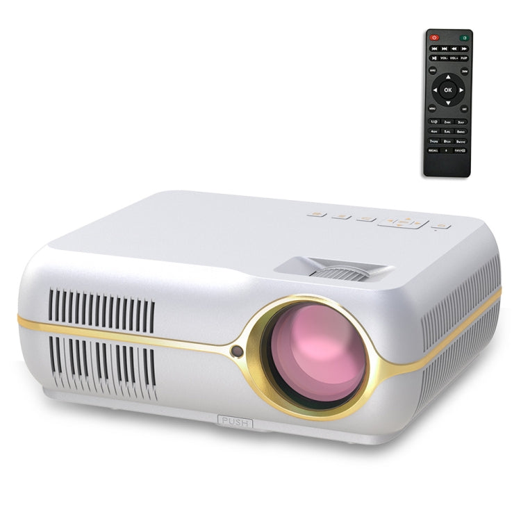 DH-A10 5,8 Zoll LCD-Bildschirm 4200 Lumen 1280 x 800P HD Smart-Projektor mit Fernbedienung, Android 6.0 OS, unterstützt WiFi, Bluetooth, HDMIx2, USBx2, VGA, AV IN/RCA, RJ45, LAN