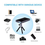 P8I 854x480 100LM Mini Tragbarer Multimedia DLP Projektor