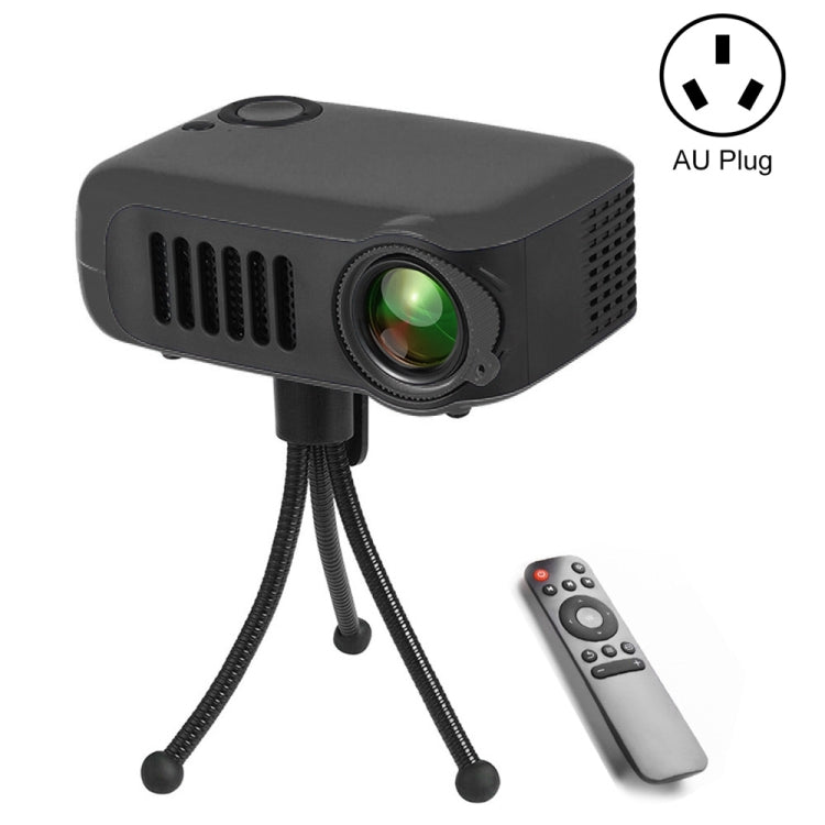 A2000 Tragbarer Projektor 800 Lumen LCD Heimkino Video Projektor, Unterstützt 1080P, AU Stecker, AU Stecker
